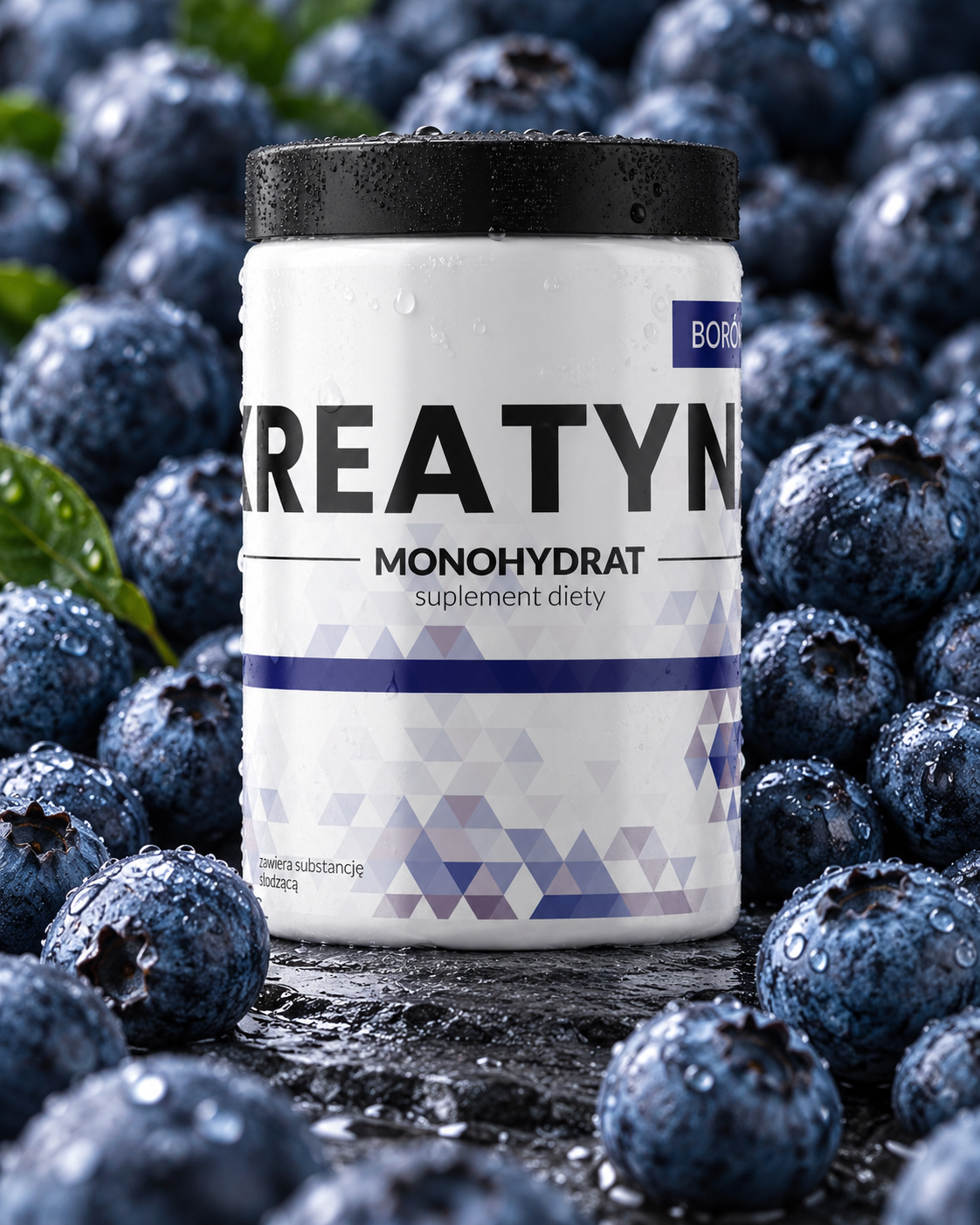 PURE Kreatyna Monohydrat Borówka – 500 g