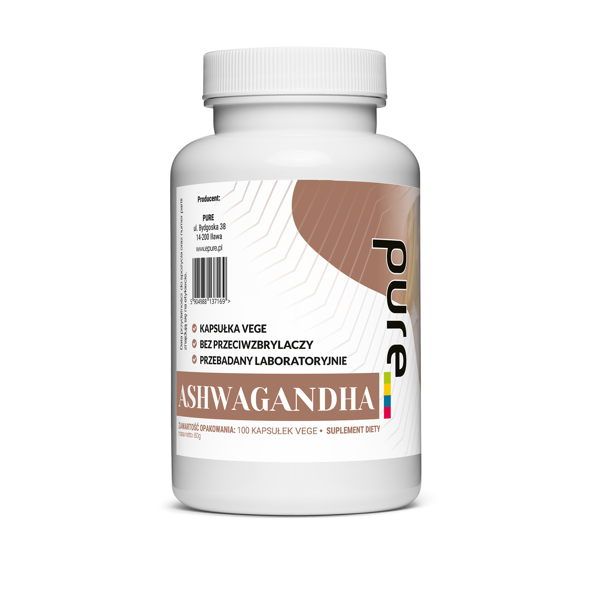 ASHWAGANDHA 10 mg witanolidów 100 VEGE KAPSUŁEK MEGA PORCJA