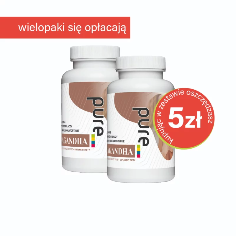 ASHWAGANDHA 10 mg witanolidów – 100 VEGE KAPSUŁEK MEGA PORCJA | Zestaw 2 szt.